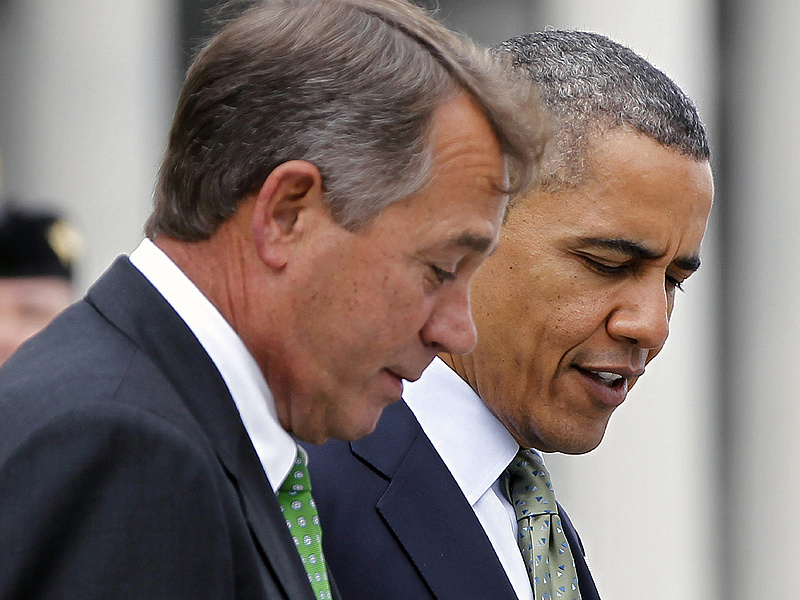 Obama közölte Boehnerrel, hogy fenyegetés hatására nem tárgyal
