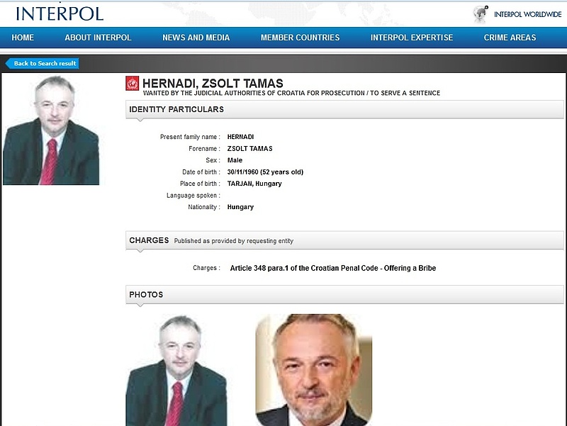 Ismét felkerült Hernádi neve az Interpol listájára