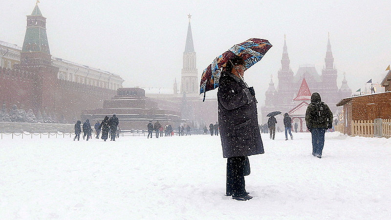 Nagyon belepte a hó Moszkvát