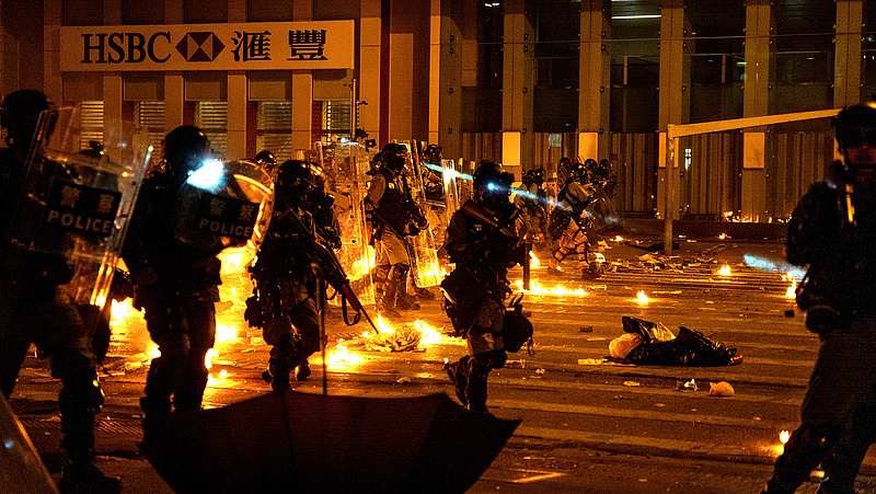 Hongkongban újra intézkedik a rendőrség