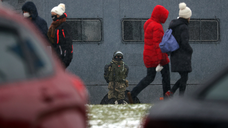 Havazásban is tüntettek Minszkben