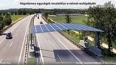 Már építik az autópálya felett átívelő napelemes rendszert