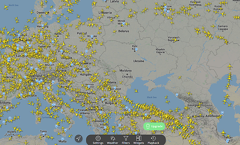 Megszűnt a légi közlekedés Ukrajna felett