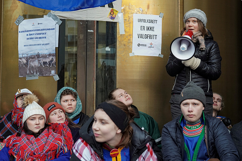 A szélerőművek ellen tiltakozott Greta Thunberg