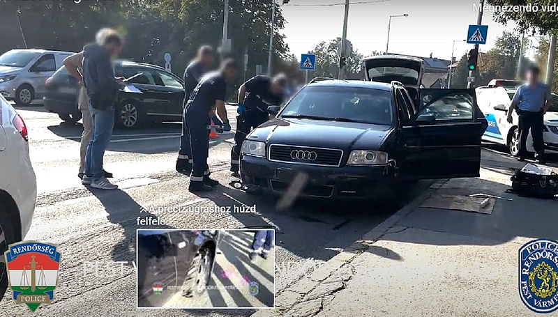 176 kilométeres üldözés után, három lövéssel állították meg Szentendrén az Audist