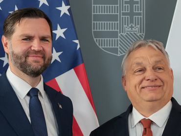 J. D. Vance, az Egyesült Államok alelnöke találkozik Orbán Viktor magyar miniszterelnökkel Budapesten 2026. április 7-én