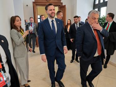 J. D. Vance, az Egyesült Államok alelnöke találkozik Orbán Viktor magyar miniszterelnökkel Budapesten 2026. április 7-én