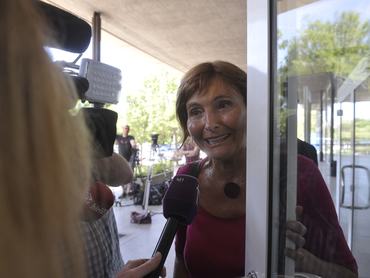 Lendvai Ildikó, az MSZP korábbi elnöke érkezik a párt választmányának ülésére Budapesten, a Villányi úti Konferenciaközpontban 2019. június 1-jén.