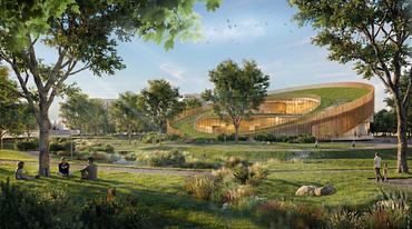 A Coldefy-csapat (CITYFÖRSTER, Sporaarchitects, TREIBHAUS és Marko and Placemakers) győztes terve