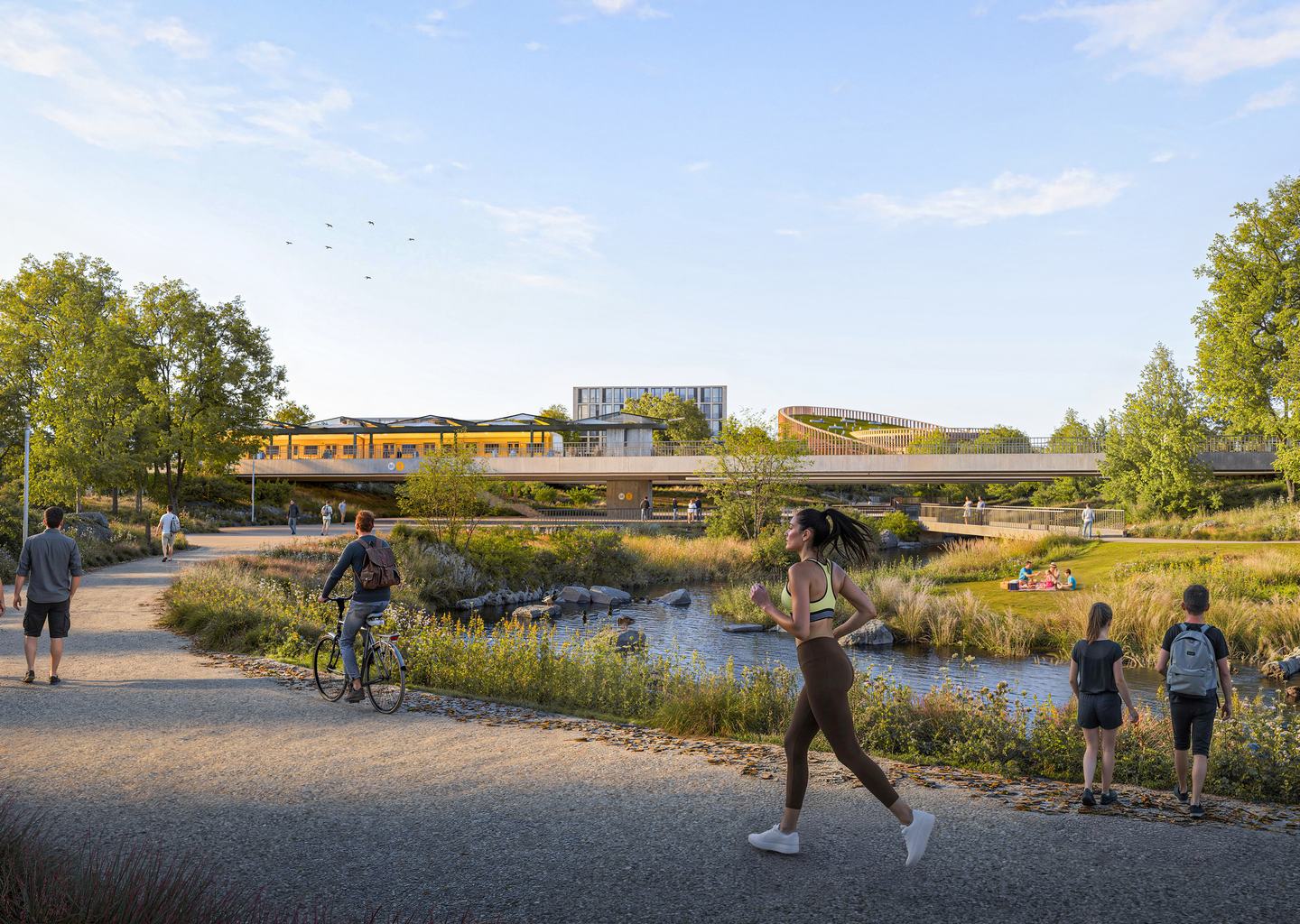 A Coldefy-csapat (CITYFÖRSTER, Sporaarchitects, TREIBHAUS és Marko and Placemakers) győztes terve