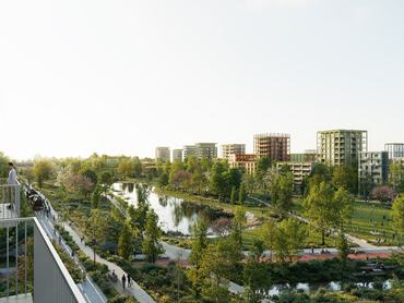 A tervpályázaton második helyezést elérő német ASTOC-RMP-Archikon látványterve