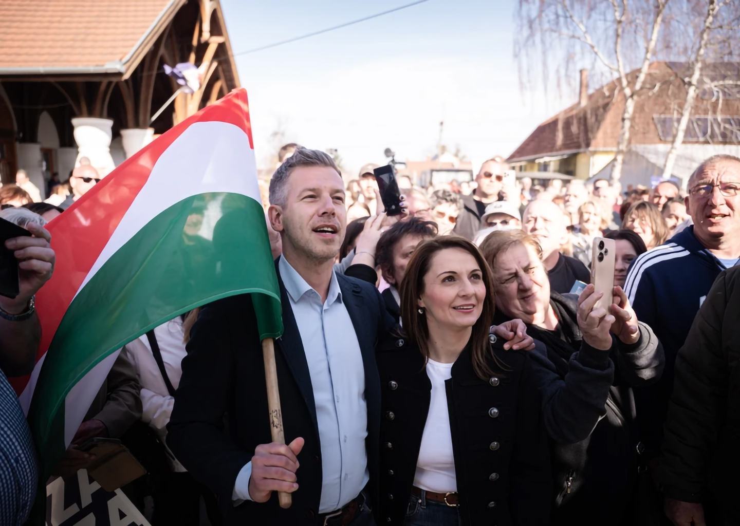 Magyar Péter és Lőrincz Viktória