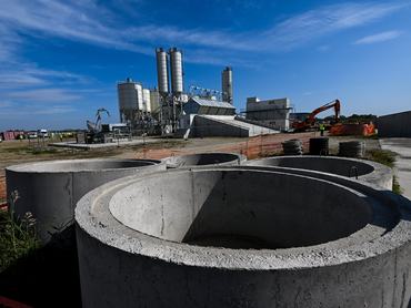 A Paks II. atomerőmű építési területe 2023. szeptember 22-én