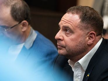 KYIV, UKRAINE - MAY 12: The former Head of the Office of the President of Ukraine Andriy Yermak is seen attending a court hearing at the High Anti-Corruption Court regarding his possible involvement in a corruption scheme in Kyiv, Ukraine on May 12, 2026. (Photo by Danylo Antoniuk/Anadolu via Getty Images)