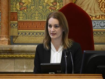 Budapest, 2026. június 16.Forsthoffer Ágnes, az Országgyûlés elnöke az Országgyûlés rendkívüli ülésén 2026. június 16-án.MTI/Bodnár Boglárka