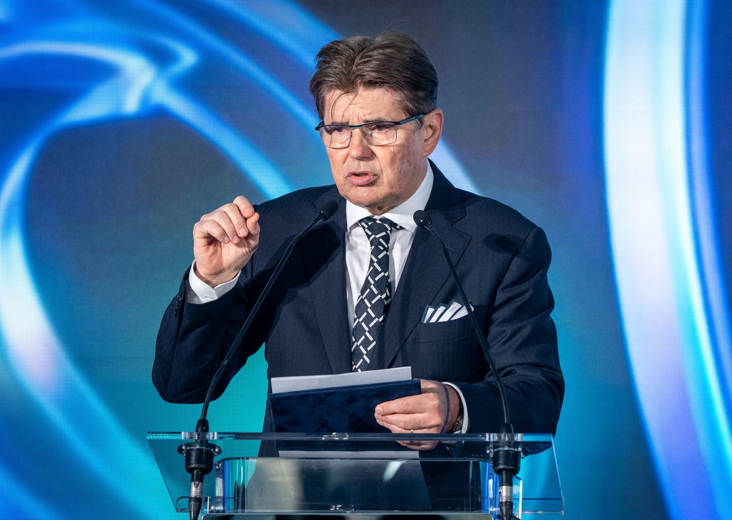 Nagy Elek, a Magyar Kereskedelmi és Iparkamara elnöke beszél az InnoSummit 2026 konferencián
