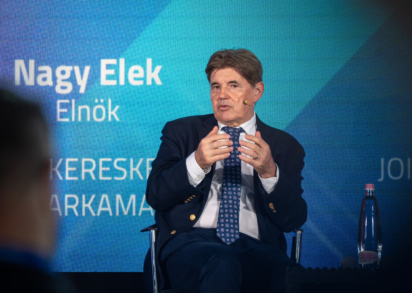 Nagy Elek a Verseny. Képesség. – Business Summit a munkaerőhiány korszakában című üzleti konferencián 2026. június 10-én