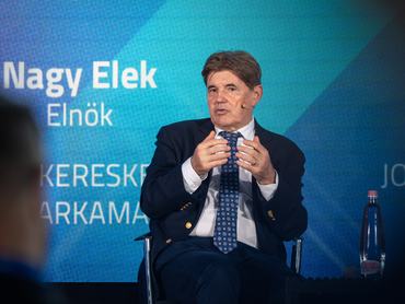Nagy Elek a Verseny. Képesség. – Business Summit a munkaerőhiány korszakában című üzleti konferencián 2026. június 10-én