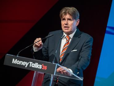 Nagy Elek, az MKIK elnöke a Money Talks '26 konferencián.