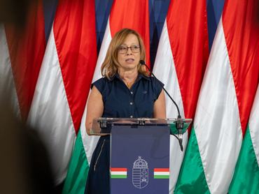 Oroszi Beatrix tisztifőorvos a kormányszóvivői sajtótájékoztatón 2026. június 18-án