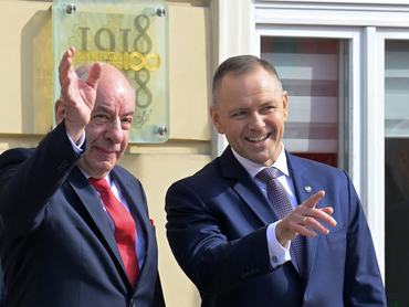 Sulyok Tamás köztársasági elnököt fogadta Karol Nawrocki lengyel elnök a lengyel-magyar barátság napja alkalmából Przemyslben 2026. március 23-án