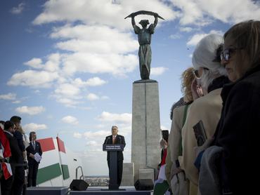 Orbán Viktor miniszterelnök beszédet mond a megújult Citadella átadó ünnepségén 2026. április 5-én
