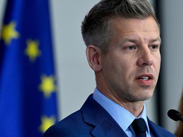 Budapest, 2026. április 20.Magyar Péter, a Tisza Párt elnöke, leendõ miniszterelnök a párt frakciójának elsõ ülésérõl tartott sajtótájékoztatón a Hungexpo Kongresszusi Központban 2026. április 20-án.MTI/Hegedüs Róbert