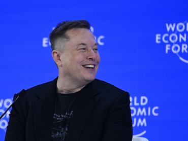 Elon Musk üzletember a Világgazdasági Fórum éves ülésén Davosban, Svájcban, 2026. január 22-én