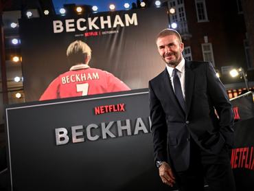 David Beckham a róla szóló Netflix-dokumentumsorozat premierjén