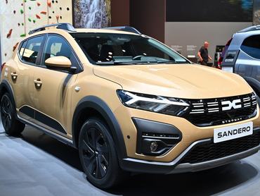GENEVA, SWITZERLAND - FEBRUARY 26: A Dacia Sandero is displayed during the Geneva Motor Show 2024 at Palexpo on February 26, 2024 in Geneva, Switzerland. The 2024 Geneva Motor Show opens today for the first time in five years. The event last took place in 2019 with the coronavirus pandemic forcing organisers to cancel the 2020 show just days before the show was due to open. This year’s Show will be a smaller affair with just four major manufacturers confirmed to attend.  (Photo by John Keeble/Getty Images)