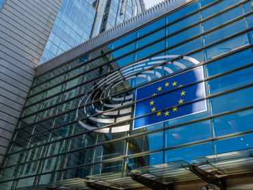 Brussels, Belgium - March 8, 2025: Facade of the European Parliament. The European Parliament is the parliamentary institution of the European Union directly elected by citizens