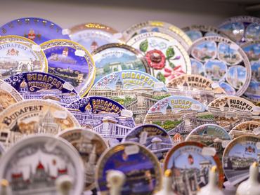 Colorful Collection of Budapest Ceramics Souvenirs.