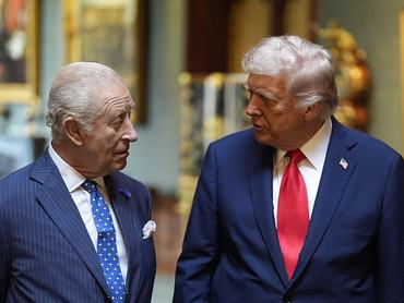 III. Károly király és Donald Trump a windsori kastélyban 2025. szeptember 18-án