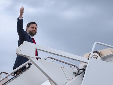 JOINT BASE ANDREWS, MARYLAND - APRIL 6: U.S. Vice President JD Vance boards Air Force Two bound for Budapest, Hungary on April 6, 2026 at Joint Base Andrews, Maryland. Vance is to hold bilateral meetings with Hungarian Prime Minister Viktor Orban from April 7-8, days ahead of Hungary's April 12 election, said to be Orban's toughest as the country's longest-serving leader. (Photo by Jonathan Ernst-Pool/Getty Images)