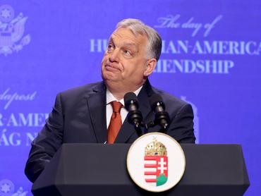 BUDAPEST, HUNGARY - APRIL 7: Hungarian Prime Minister Viktor Orban speaks to the media before attending an election campaign rally later in the day on April 7, 2026 in Budapest, Hungary. Vance is supporting Orban's bid for reelection in Hungarian parliamentary elections scheduled for April 12.  (Photo by Janos Kummer/Getty Images)