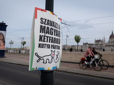 Magyar Kétfarkú Kutya Párt választási plakát