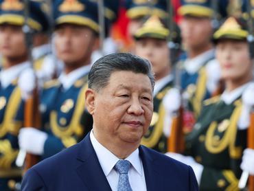 BEIJING, CHINA - MAY 12: China's President Xi Jinping attends a welcoming ceremony  for Tajikistan's President Emomali Rahmon at the Great Hall of the People on May 12, 2026 in Beijing, China. (Photo by Maxim Shemetov Pool/Getty Images)