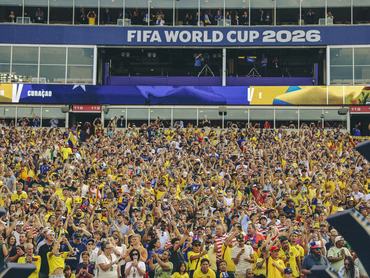 KANSAS CITY, MISSOURI - JUNE 20: (EDITOR'S NOTE: Tonal effects have been applied to this image) Fans prior to the FIFA World Cup 2026 Group E match between Ecuador and Curacao at Kansas City Stadium on June 20, 2026 in Kansas City, Missouri. (Photo by Maja Hitij - FIFA/FIFA via Getty Images)
