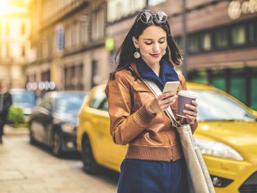 Beautiful woman spending time in the city