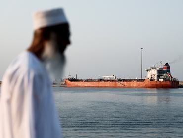 The Callisto tanker sits anchored in Port Sultan Qaboos as the traffic is down in the Strait of Hormuz, amid the U.S.-Israeli conflict with Iran, in Muscat, Oman, March 12, 2026. REUTERS/Benoit Tessier