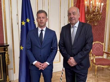 Magyar Péter és Sulyok Tamás a Sándor-palotában 2026. április 15-én