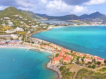 Légifelvétel St. Maarten szigeteiről