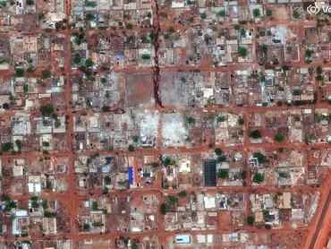 A satellite image shows the area surrounding the home of late Mali's defense minister Sadio Camara, after coordinated attacks by West Africa's al Qaeda affiliate and a Tuareg-dominated separatist group, in Kati, Mali, April 26, 2026. VANTOR/Handout via REUTERS. THIS IMAGE HAS BEEN SUPPLIED BY A THIRD PARTY. NO RESALES. NO ARCHIVES. MANDATORY CREDIT. MUST NOT OBSCURE LOGO