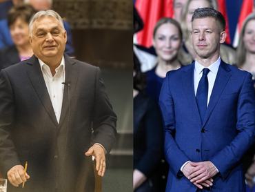 Orbán Viktor és Magyar Péter