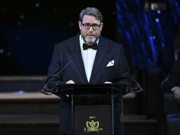 Budapest, 2026. január 12.Szöllõsi György, a Magyar Sportújságírók Szövetségének elnöke, a Nemzeti Sport fõszerkesztõje beszédet mond a 68. Nemzeti Sport Gálán a Magyar Állami Operaházban 2026. január 12-én.MTI/Illyés Tibor