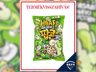 Termékvisszahívás - Wasabi Mayo Flavor Popcorn termék esetében hiányzó tej allergén jelölés miatt