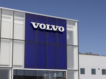 Indianapolis - October 22, 2023: Volvo car and SUV dealership. Volvo models include the C40 crossover, XC40 compact SUV, EX30, and EX90 electric vehicles.